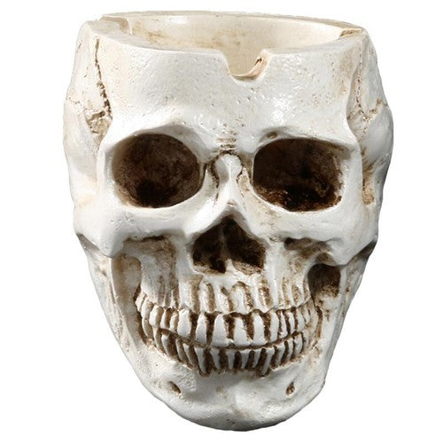 Skull Cigarette Ashtray Resin Halloween Props Home Decor Ash Tray